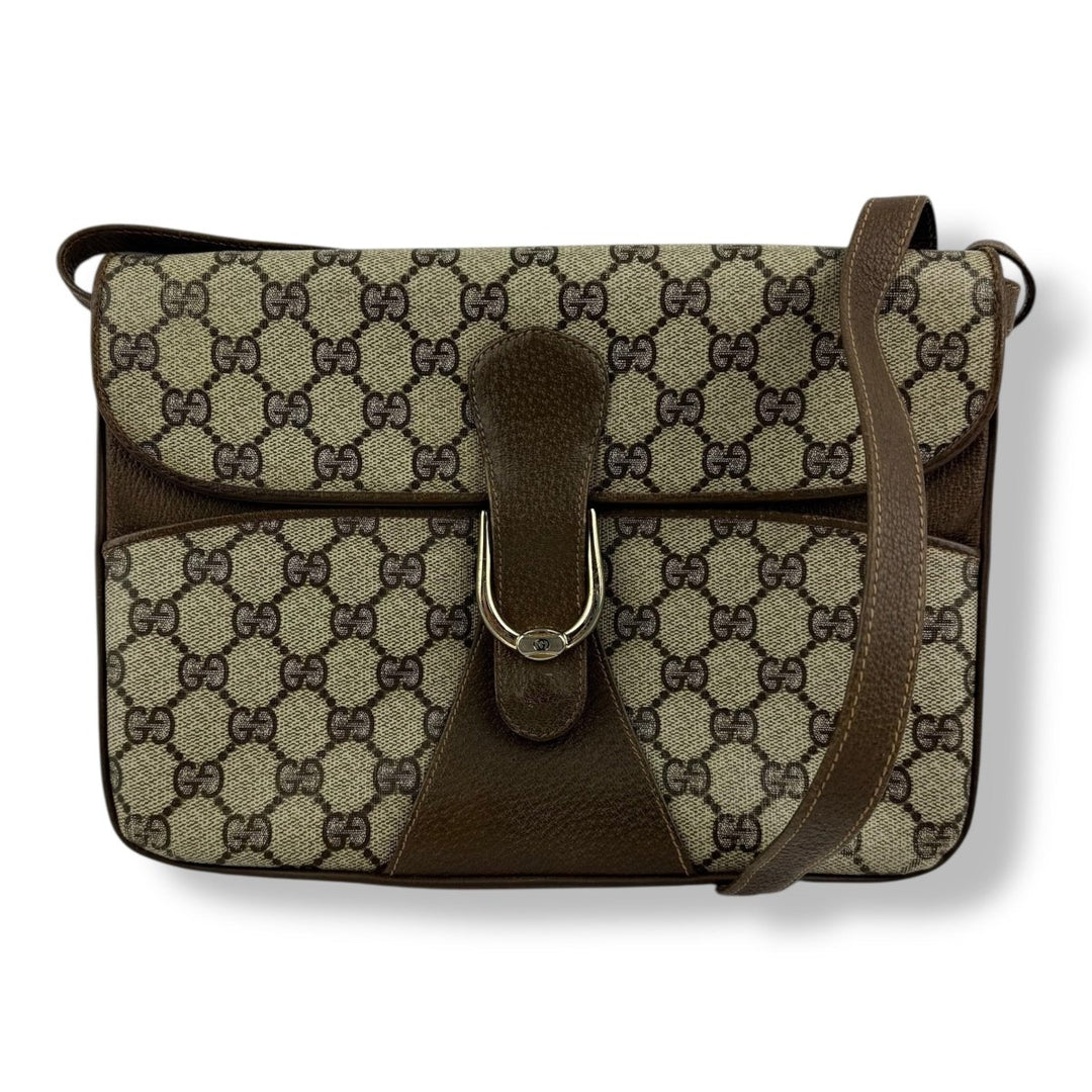 Gucci GG Plus Canvas Beige Crossbody Bag - Lux Central