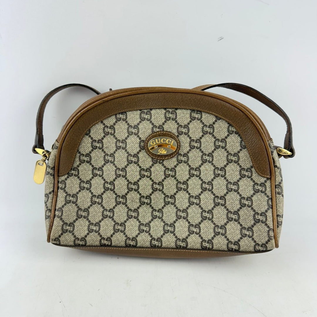 Gucci GG Plus Canvas Beige Crossbody Bag With Dust Bag - Lux Central