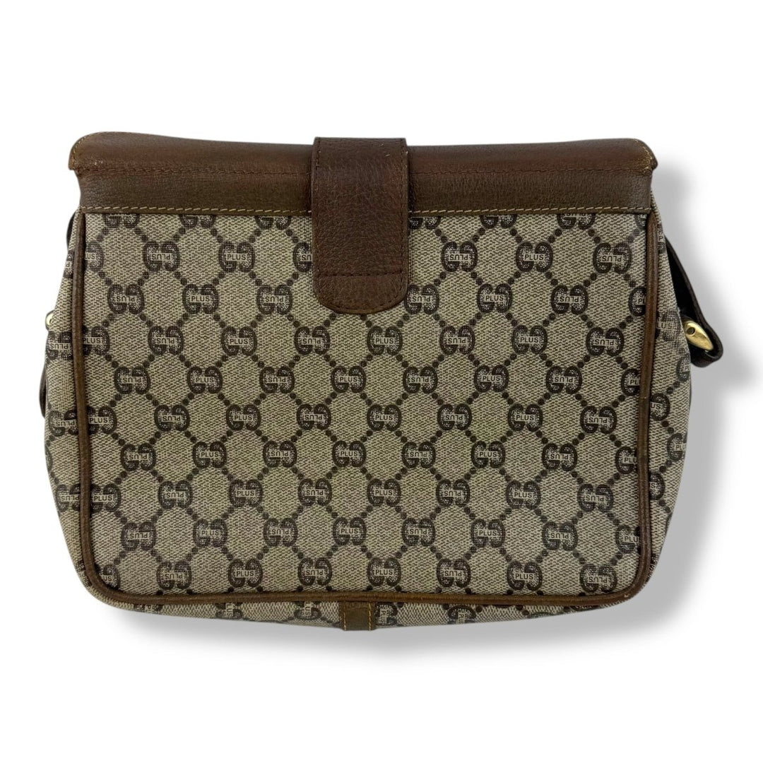 Gucci GG Plus Canvas Beige Shoulder Crossbody Bag - Lux Central