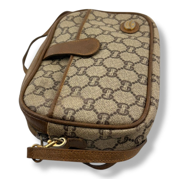 Gucci GG Plus Canvas Beige Shoulder Crossbody Bag - Lux Central