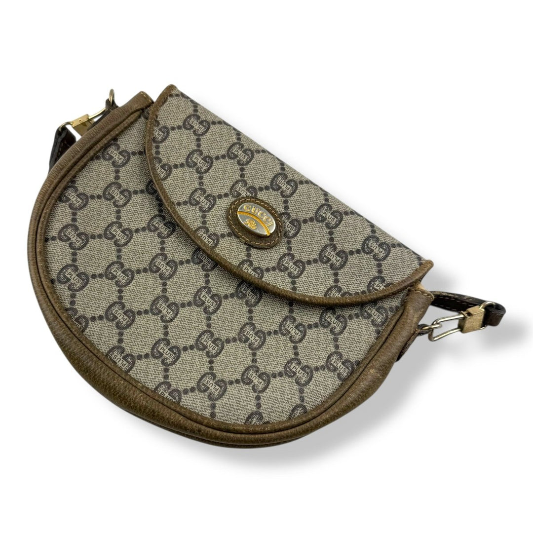 Gucci GG Plus Canvas Beige Shoulder Crossbody Bag - Lux Central