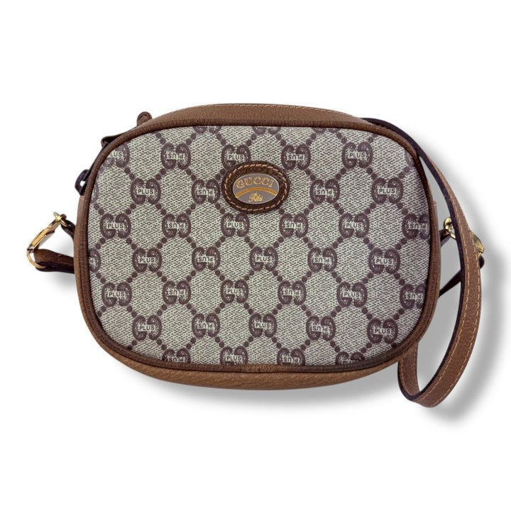 Gucci GG Plus Canvas Beige Shoulder Crossbody Bag - Lux Central