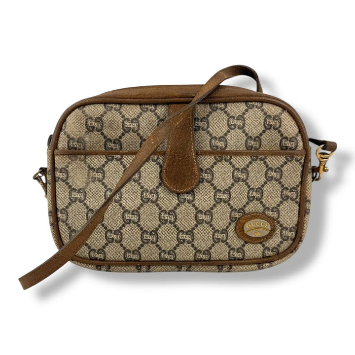Gucci GG Plus Canvas Beige Shoulder Crossbody Bag - Lux Central