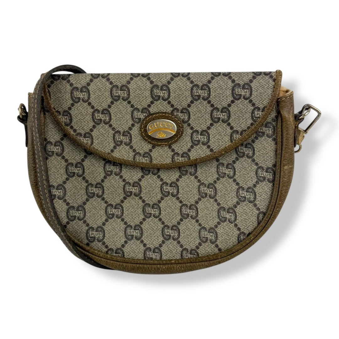 Gucci GG Plus Canvas Beige Shoulder Crossbody Bag - Lux Central