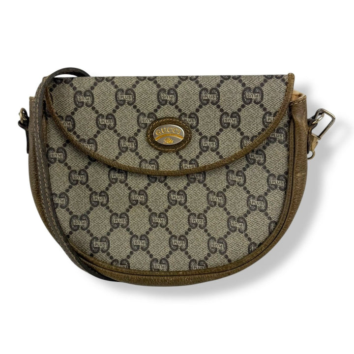 Gucci GG Plus Canvas Beige Shoulder Crossbody Bag - Lux Central