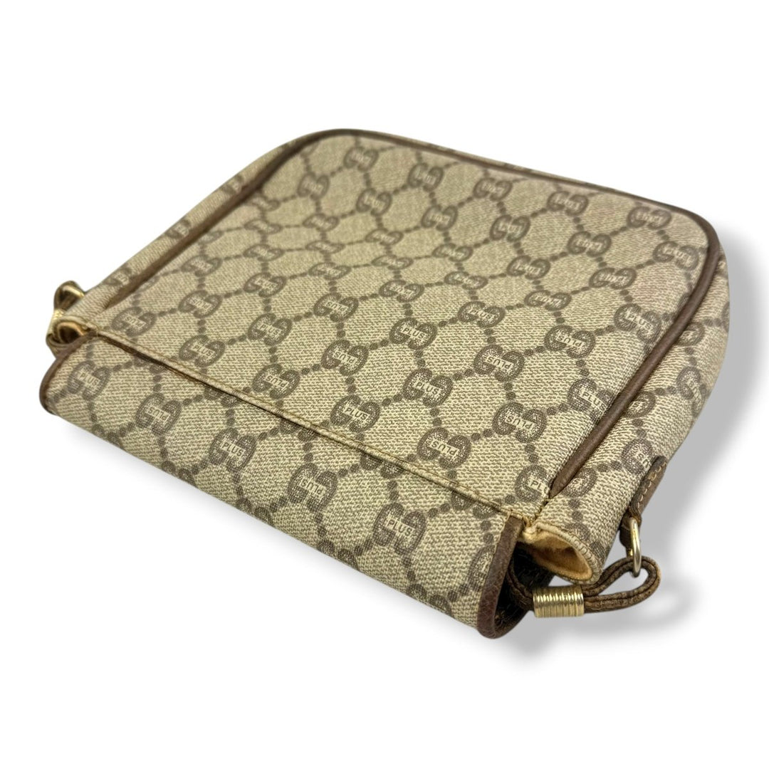 Gucci GG Plus Canvas Beige Shoulder Crossbody Bag - Lux Central