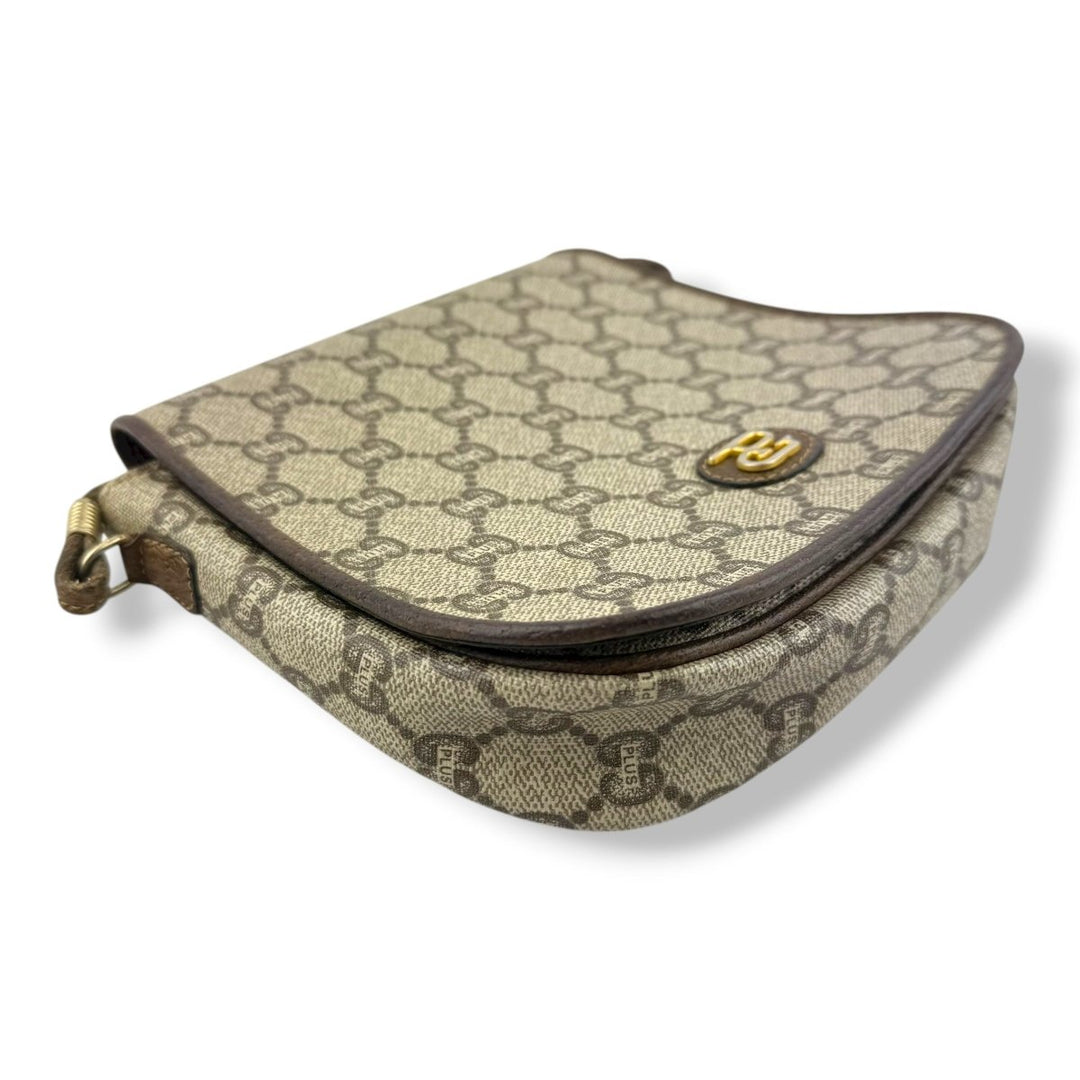 Gucci GG Plus Canvas Beige Shoulder Crossbody Bag - Lux Central