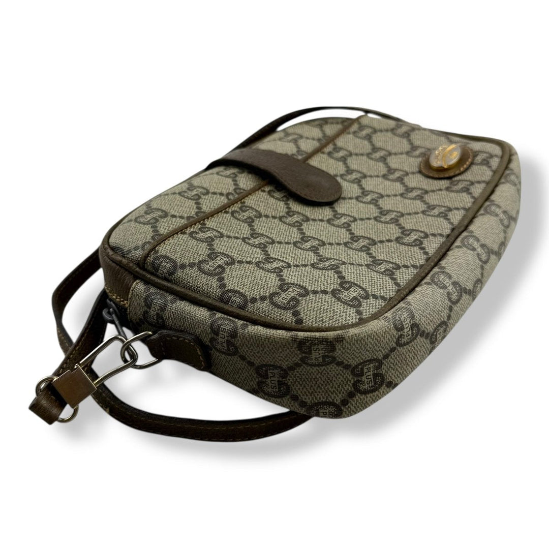 Gucci GG Plus Canvas Beige Shoulder Crossbody Bag - Lux Central