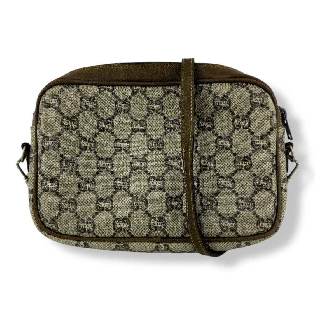 Gucci GG Plus Canvas Beige Shoulder Crossbody Bag - Lux Central