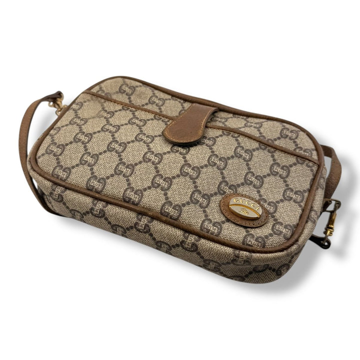 Gucci GG Plus Canvas Beige Shoulder Crossbody Bag - Lux Central