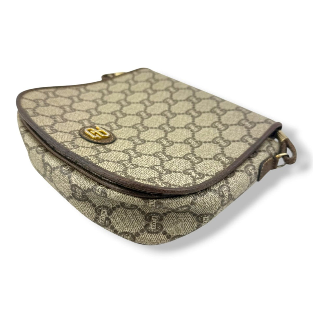 Gucci GG Plus Canvas Beige Shoulder Crossbody Bag - Lux Central