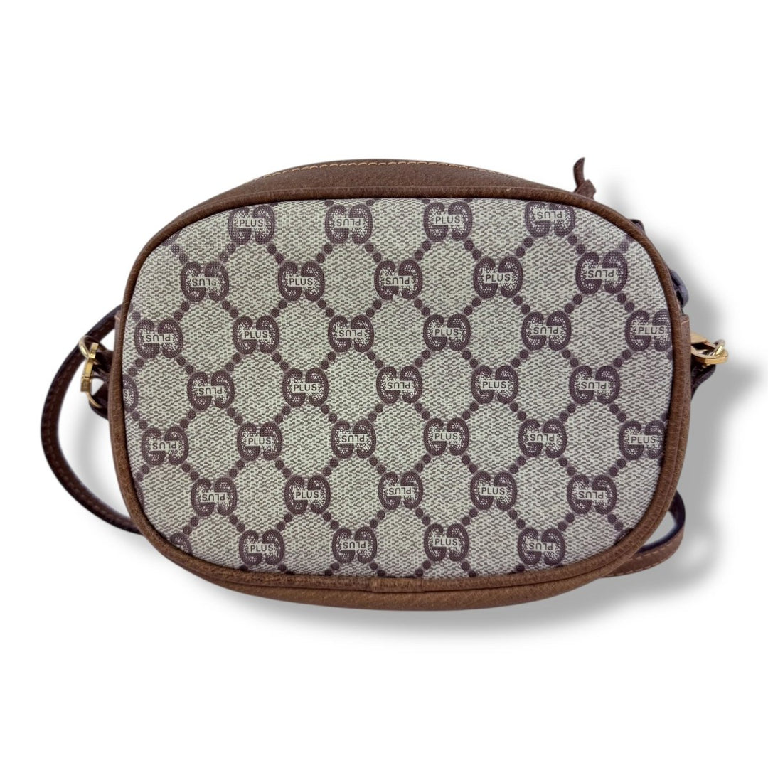 Gucci GG Plus Canvas Beige Shoulder Crossbody Bag - Lux Central