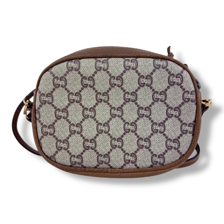 Gucci GG Plus Canvas Beige Shoulder Crossbody Bag - Lux Central
