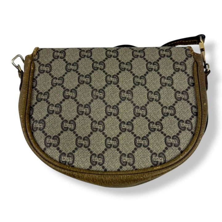 Gucci GG Plus Canvas Beige Shoulder Crossbody Bag - Lux Central