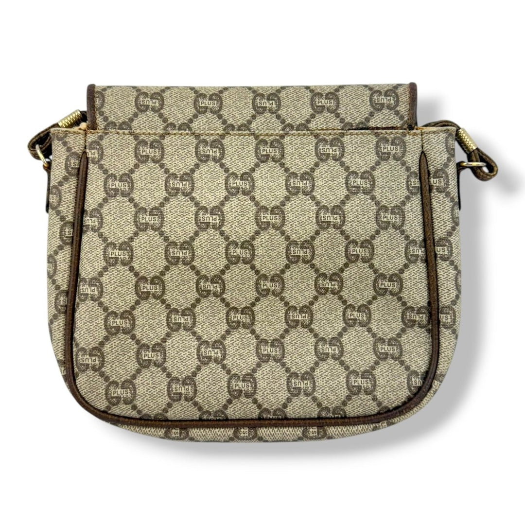Gucci GG Plus Canvas Beige Shoulder Crossbody Bag - Lux Central