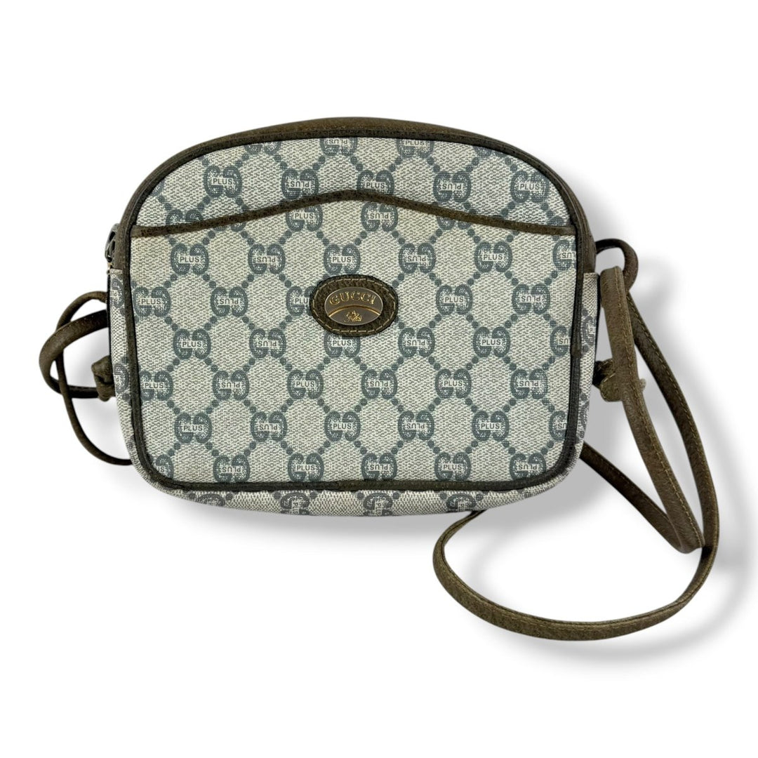 Gucci GG Plus Canvas Beige/Grey Crossbody Bag - Lux Central