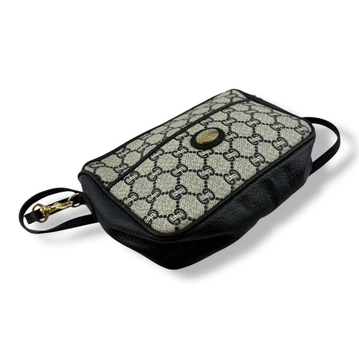 Gucci GG Plus Canvas Beige/Navy Shoulder Crossbody Bag - Lux Central