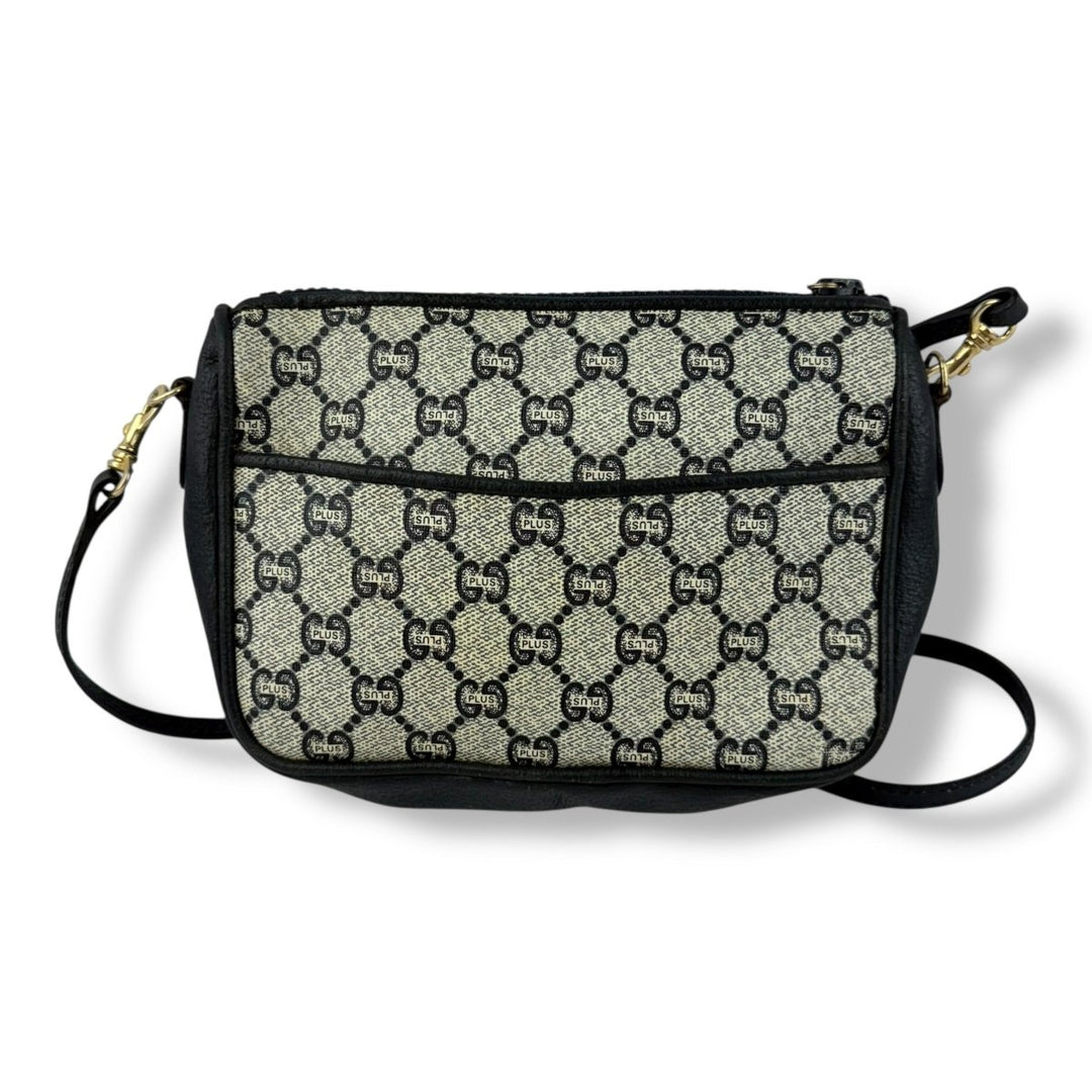 Gucci GG Plus Canvas Beige/Navy Shoulder Crossbody Bag - Lux Central