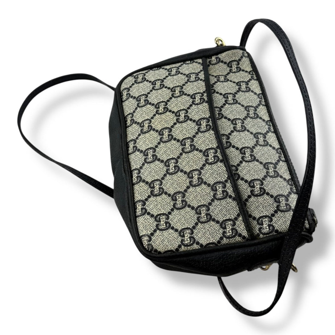 Gucci GG Plus Canvas Beige/Navy Shoulder Crossbody Bag - Lux Central