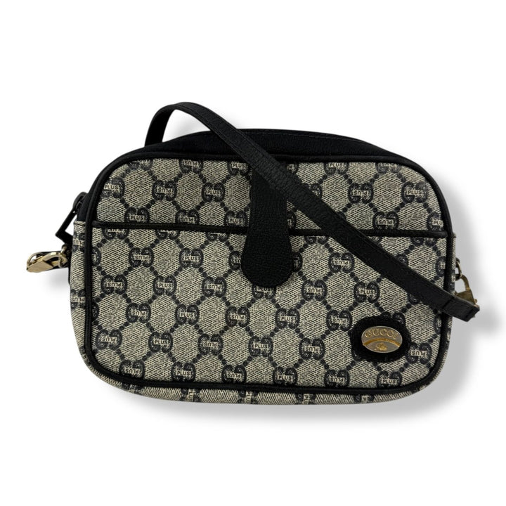 Gucci GG Plus Canvas Beige/Navy Shoulder Crossbody Bag - Lux Central