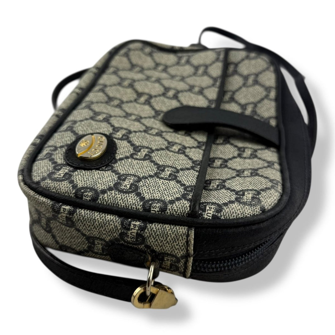 Gucci GG Plus Canvas Beige/Navy Shoulder Crossbody Bag - Lux Central