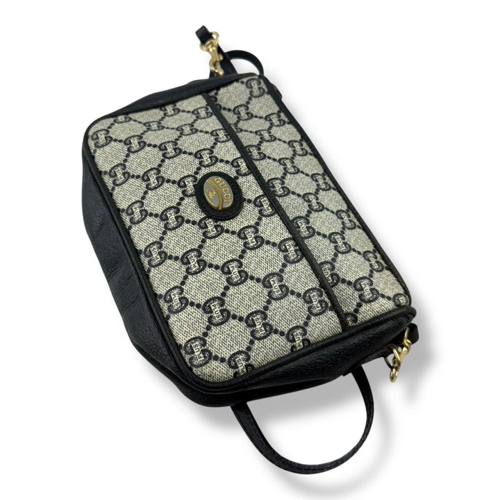Gucci GG Plus Canvas Beige/Navy Shoulder Crossbody Bag - Lux Central