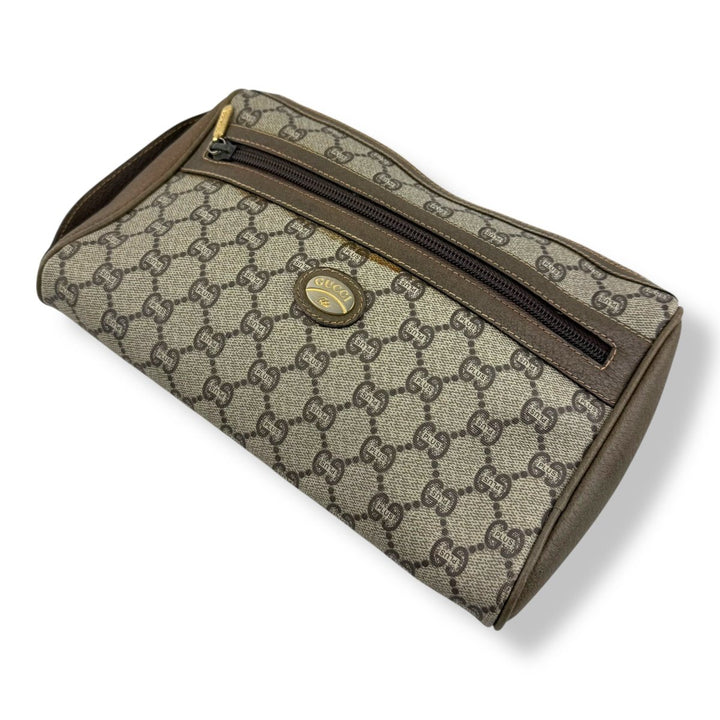Gucci GG Plus Monogram Beige Clutch Pouch Bag - Lux Central