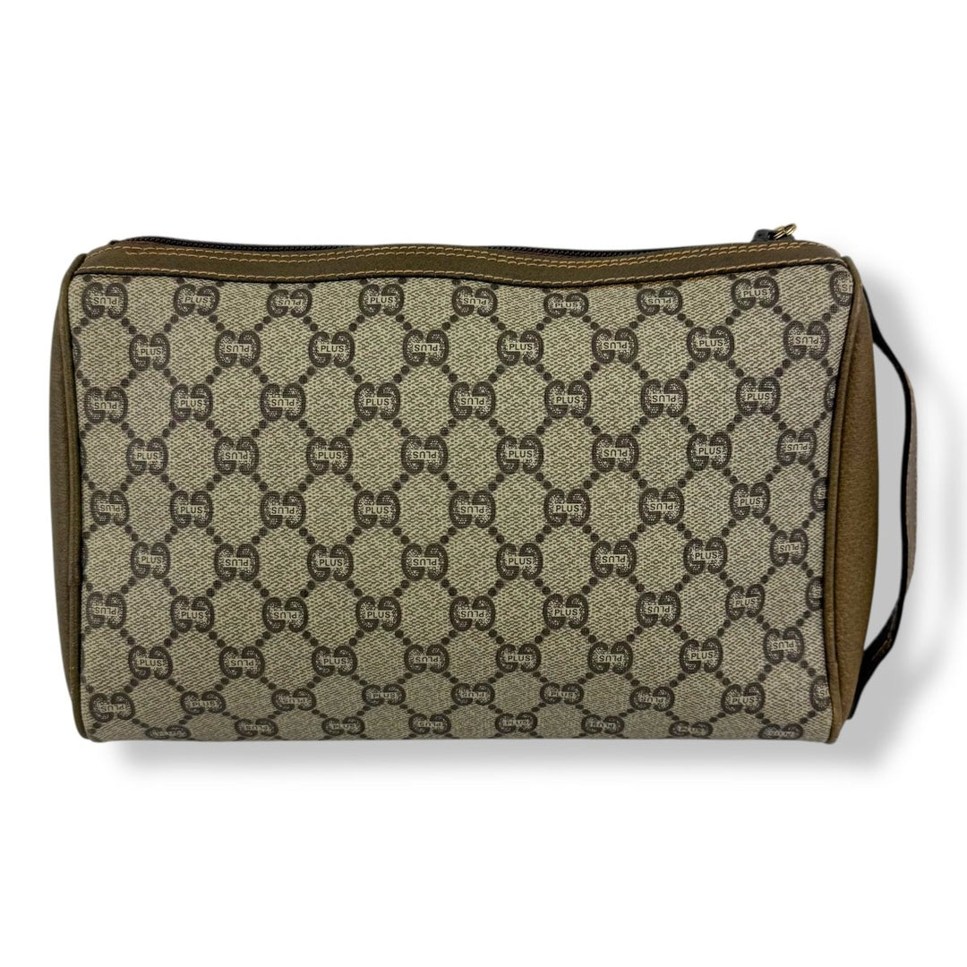 Gucci GG Plus Monogram Beige Clutch Pouch Bag - Lux Central