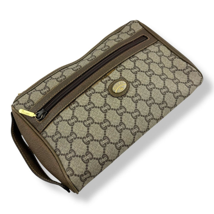 Gucci GG Plus Monogram Beige Clutch Pouch Bag - Lux Central