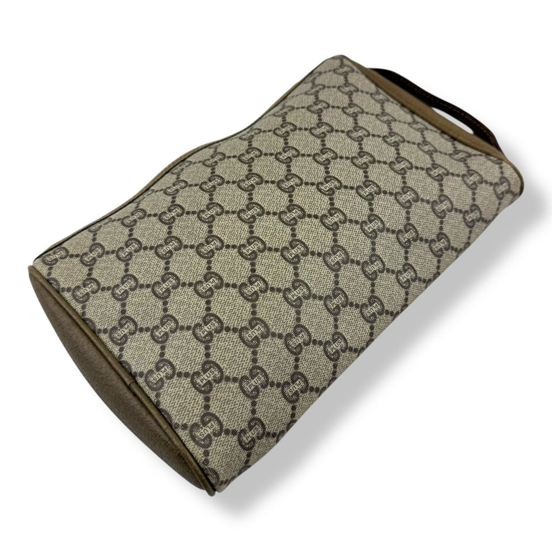 Gucci GG Plus Monogram Beige Clutch Pouch Bag - Lux Central