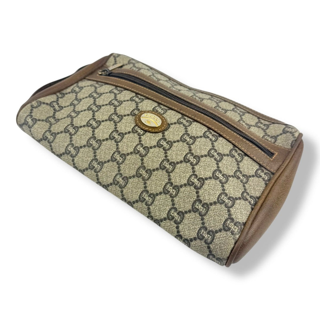 Gucci GG Plus Monogram Beige Clutch Pouch Bag - Lux Central