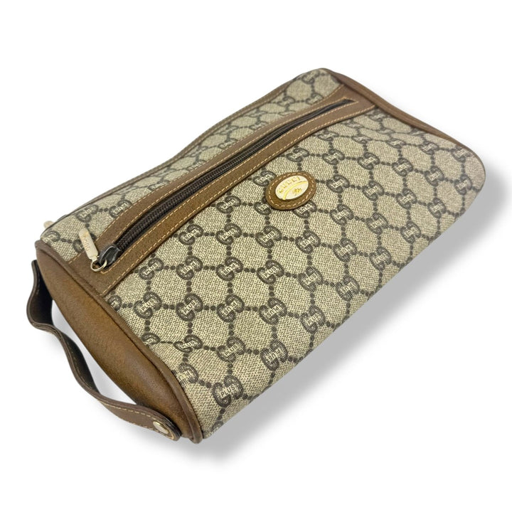 Gucci GG Plus Monogram Beige Clutch Pouch Bag - Lux Central