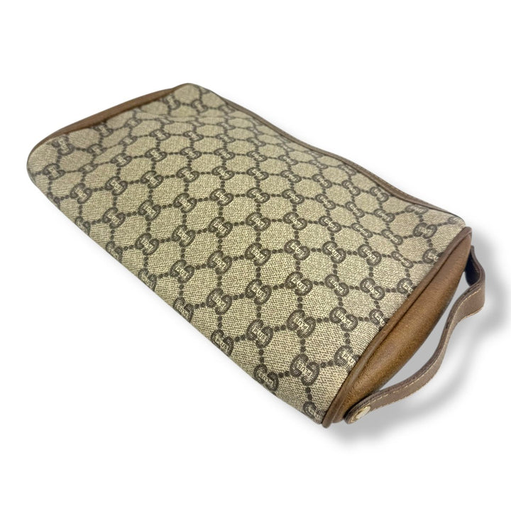 Gucci GG Plus Monogram Beige Clutch Pouch Bag - Lux Central