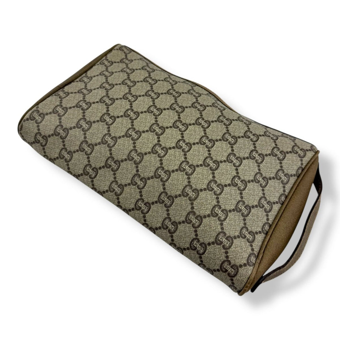 Gucci GG Plus Monogram Beige Clutch Pouch Bag - Lux Central