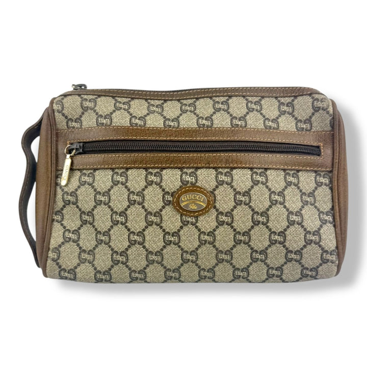 Gucci GG Plus Monogram Beige Clutch Pouch Bag - Lux Central