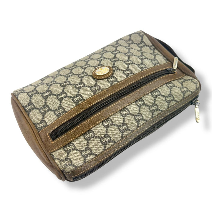 Gucci GG Plus Monogram Beige Clutch Pouch Bag - Lux Central