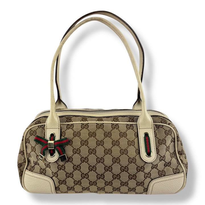Gucci GG Princy Beige Monogram Handbag - Lux Central
