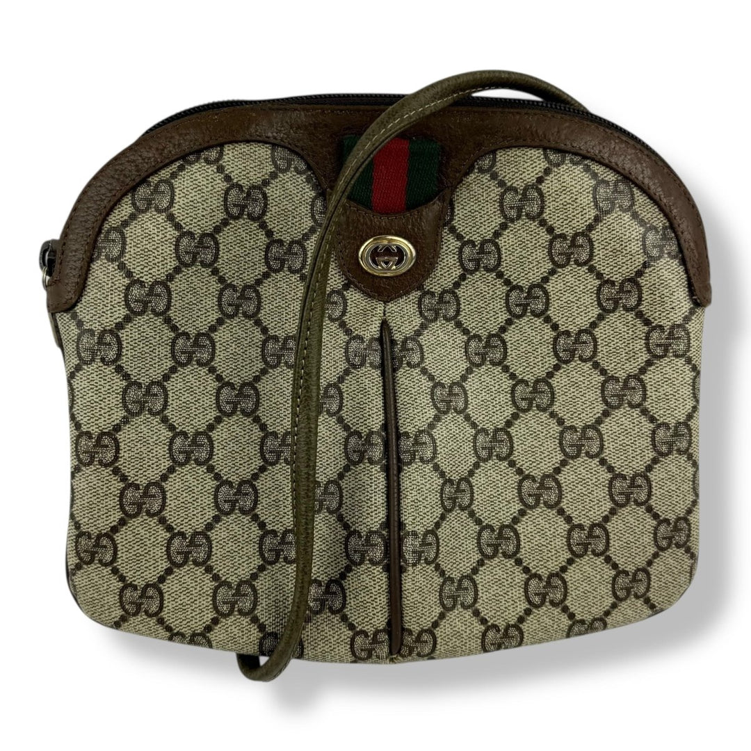 Gucci GG Sherry Canvas Beige Shoulder Crossbody Bag - Lux Central