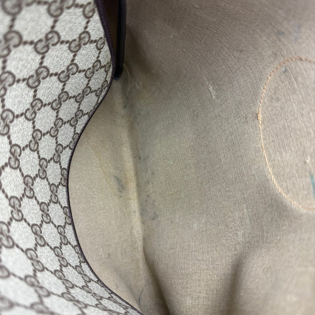 Gucci GG Sherry Line Monogram Beige Tote Handbag - Lux Central