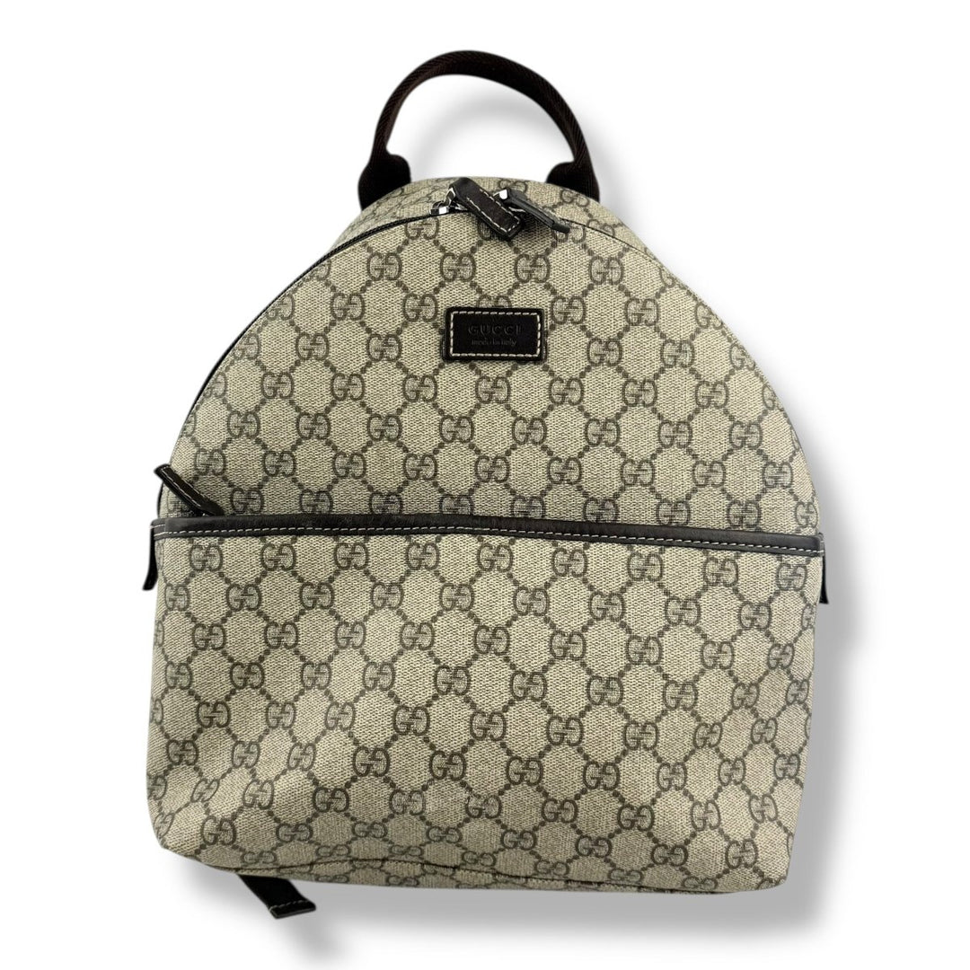 Gucci GG Small Beige Monogram Backpack - Lux Central