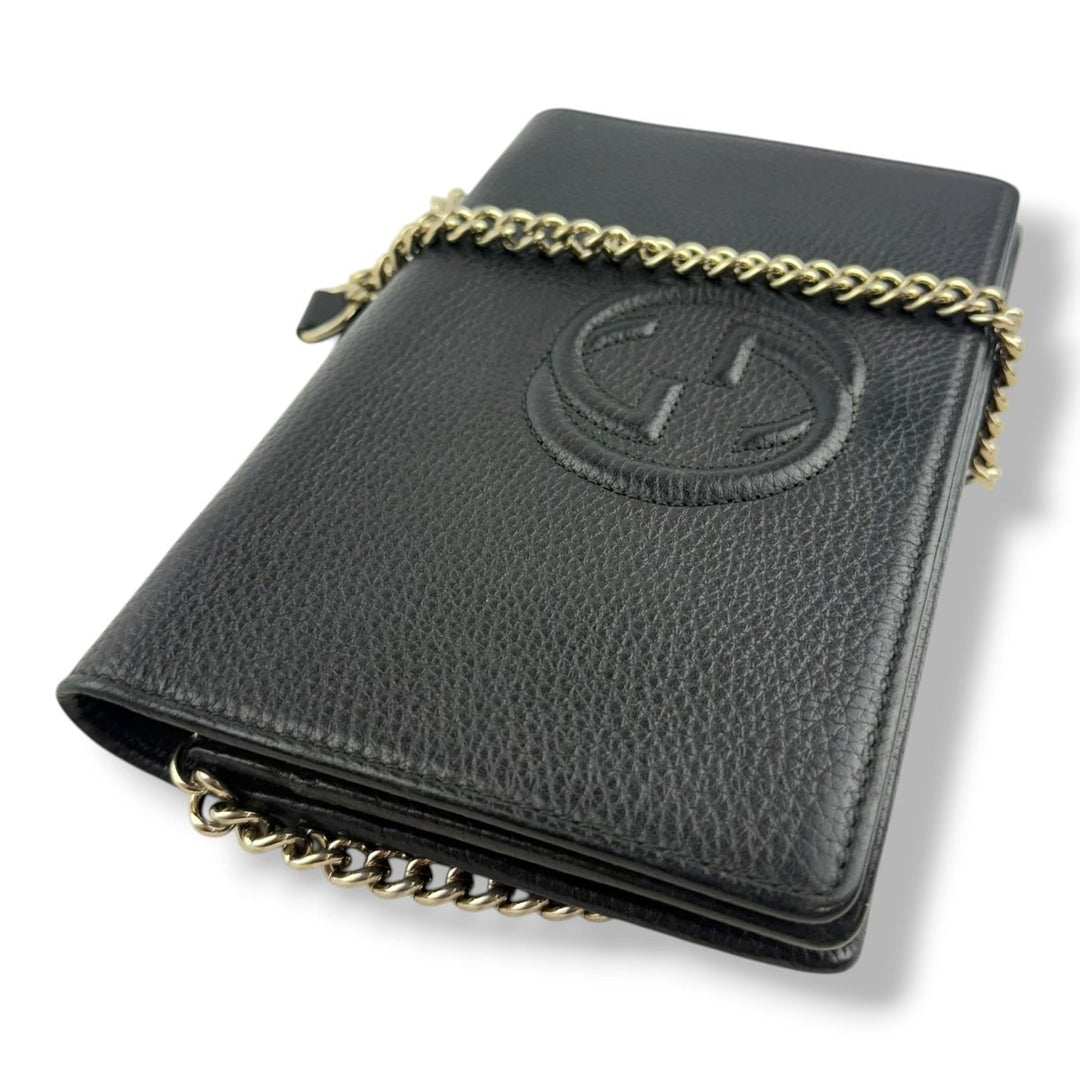 Gucci GG Soho Black Leather Handbag - Lux Central