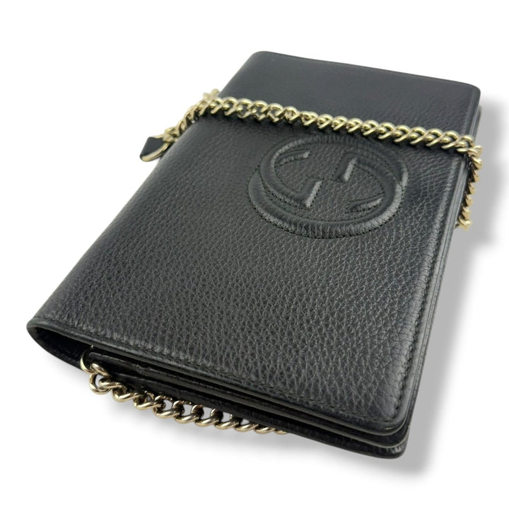 Gucci GG Soho Black Leather Handbag - Lux Central