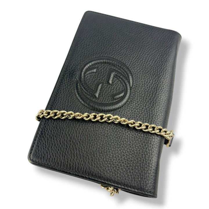 Gucci GG Soho Black Leather Handbag - Lux Central