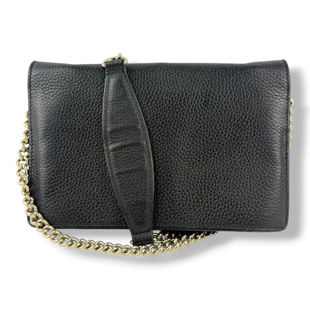 Gucci GG Soho Black Leather Handbag - Lux Central
