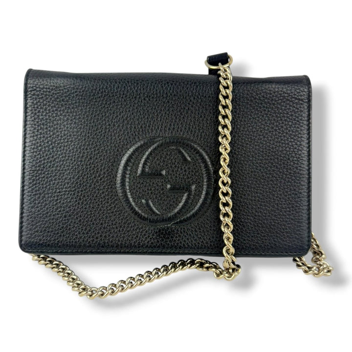 Gucci GG Soho Black Leather Handbag - Lux Central