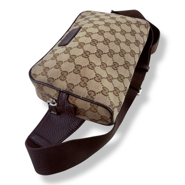 Gucci GG Supreme Beige Belt Messenger Bag - Lux Central