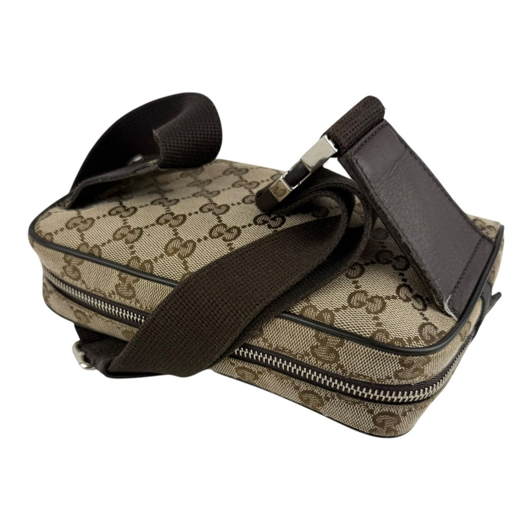 Gucci GG Supreme Beige Belt Messenger Bag - Lux Central