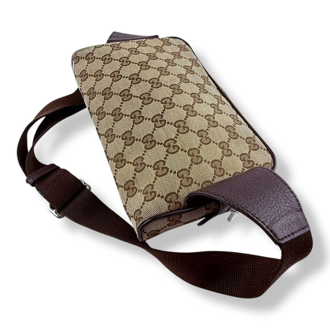 Gucci GG Supreme Beige Belt Messenger Bag - Lux Central