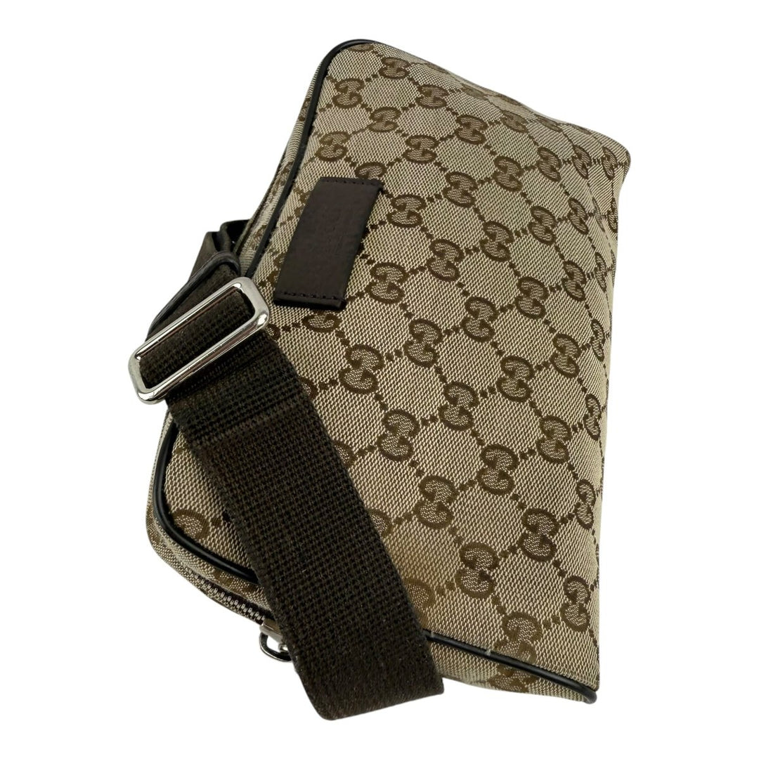 Gucci GG Supreme Beige Belt Messenger Bag - Lux Central