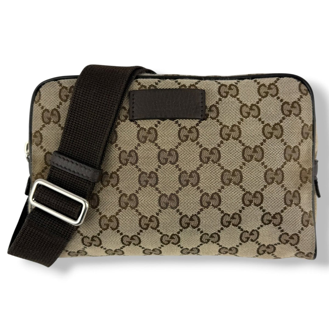 Gucci GG Supreme Beige Belt Messenger Bag - Lux Central